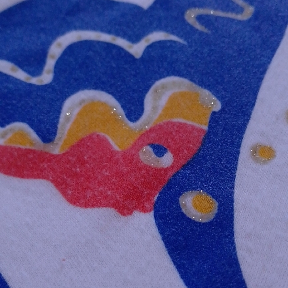 Vintage 90s AVON Swimming COLOURFUL FISH SINGLE STITCH T-SHIRT - Picture 7 of 10